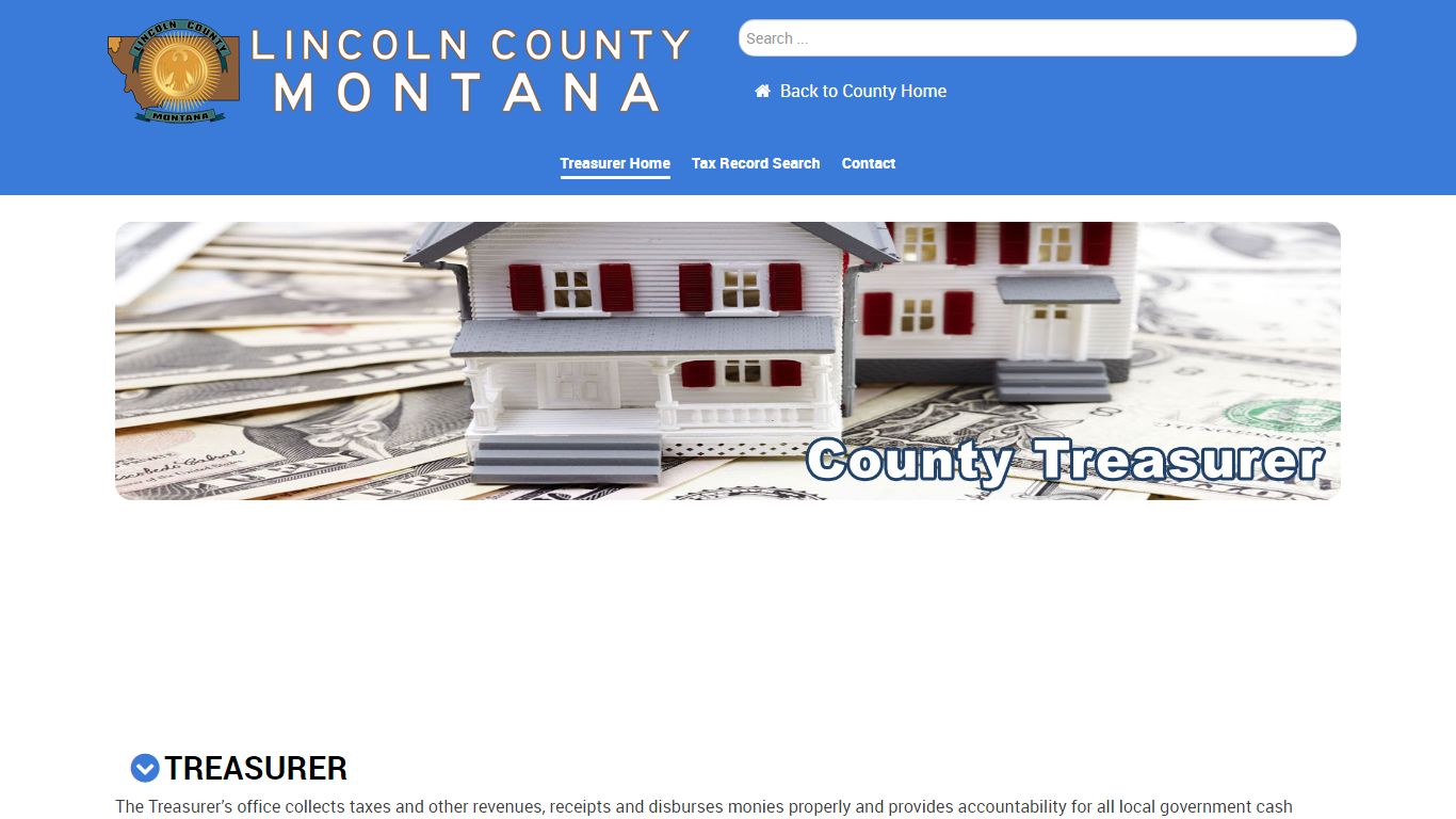 Lincoln County Treasurer Home - Lincoln County Montana