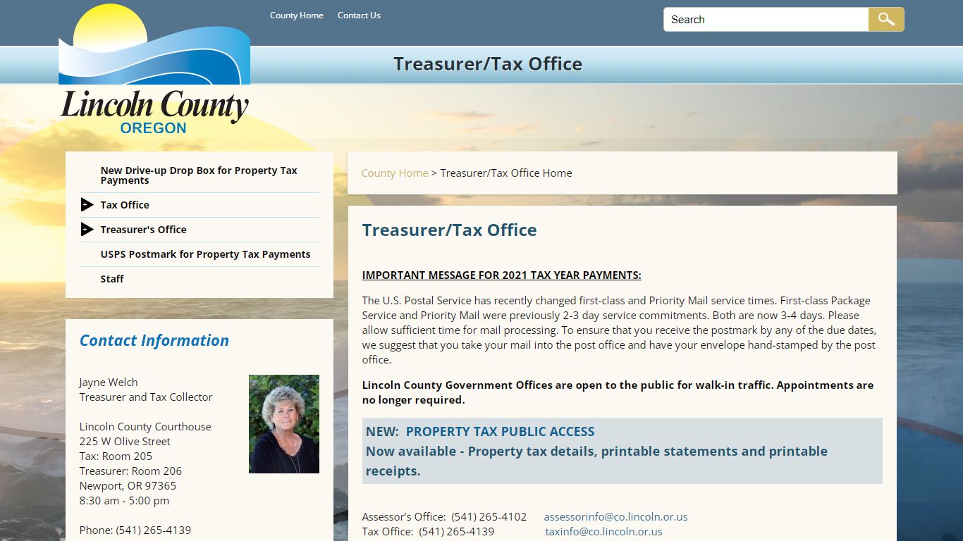 Treasurer/Tax Office | Lincoln County Oregon